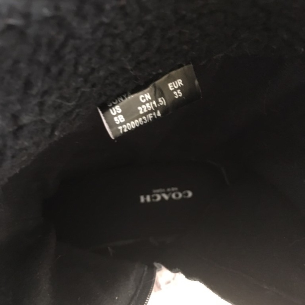 🔥Coach Black Boots - 5 - 💯Authentic - Picture 6 of 7
